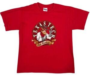 Vintage Texas Tech T-Shirt Youth Medium Red Raiders College University Unisex